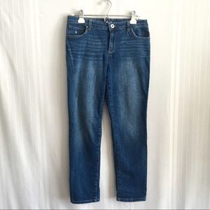 Style & Co. Slim Leg Cotton Denim Jeans 10P Blue Straight Pants Pockets